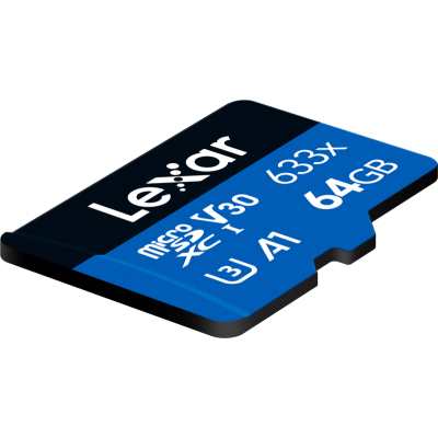 Avatar-Shop|Lexar microSDXC 633x UHS-I/A1/U3/10 R95/no adap (V30) 64GB, Card memorie|LEXAR