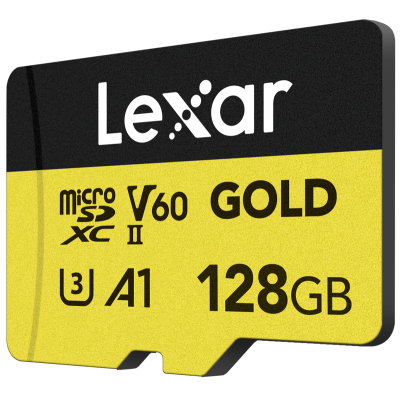 Avatar-Shop|Lexar microSDXC GOLD UHS-II/C10/A1/U3 R280/W100 (V60) 128GB, Card memorie MicroSD|LEXAR