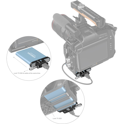 Avatar-Shop|Suport baterie externa, SmallRig 3300 Cable Clamp T5 SSD For BMPCC 6K PRO|SmallRig