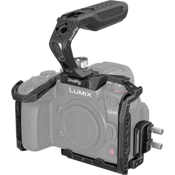 Kit carcasa camera foto video mirrorless cu maner, SmallRig 3441 Cage Kit "Black Mamba" For Panasonic GH6