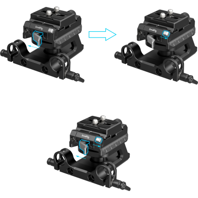 Avatar-Shop|SmallRig 4233 Height adjustable Mount Plate Kit Universal ARCA & Manfrotto compatible, Placa de baza cu clema pentru tija|SmallRig