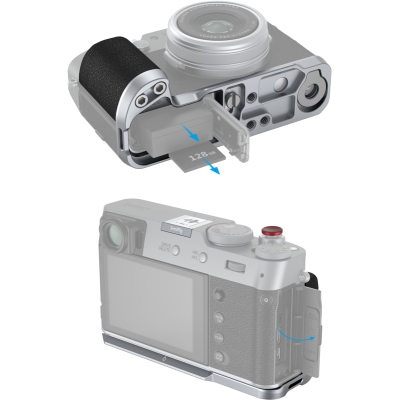 Avatar-Shop|SmallRig 4555 L-Shape Grip for Fujifilm X100VI / X100V Silver, Camera cage L|SmallRig