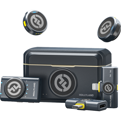 Hollyland Lark M2 Combo - Wireless Lavalier Microphone (Duo,ShineCharcoal), Set...