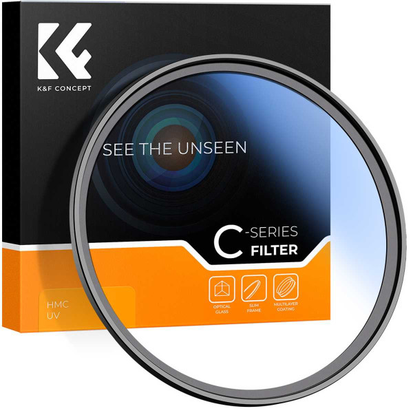 K&F Filtru 46MM Classic Series, Blue-Coated, HMC UV Filter, Japan Optics, Filtru obiectiv UV