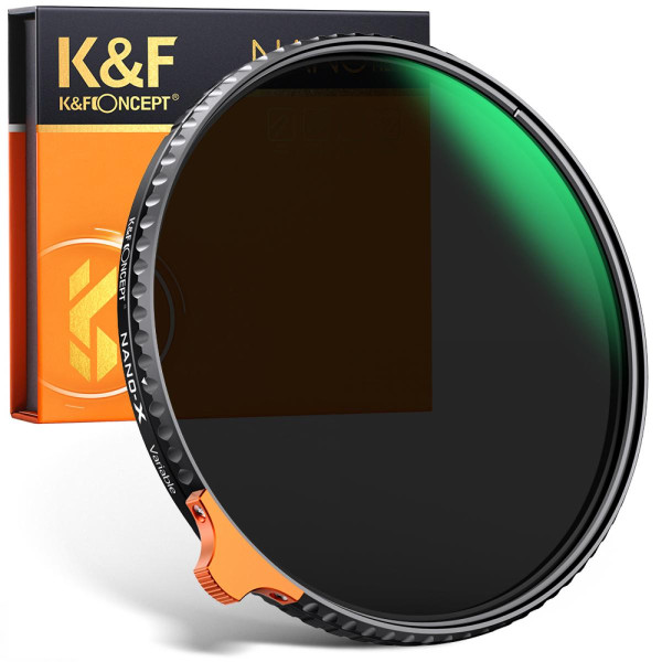 K&F Filtru 52mm Variable ND Filter ND2-ND400 (9 Stop), Filtru obiectiv ND variabil