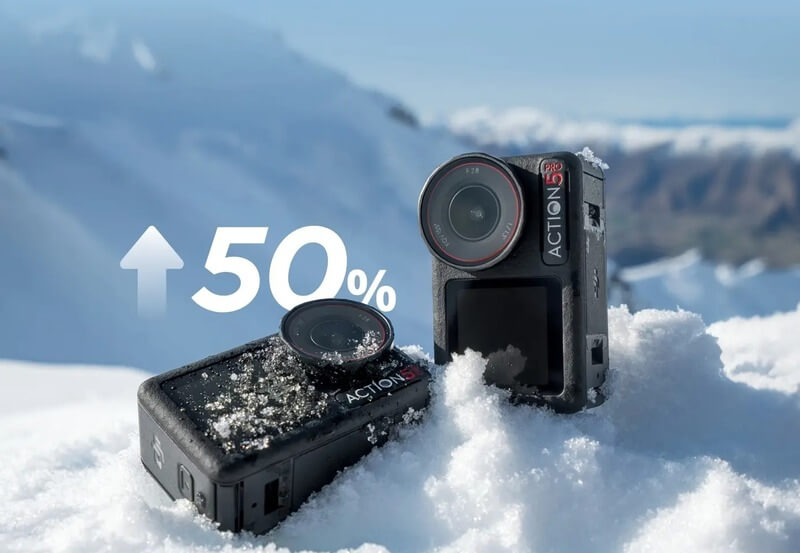 rezistenta apa 20m fara carcasa si manometru adancime integrat dji osmo action 5 pro
