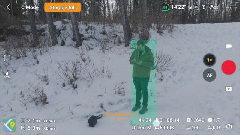 moduri inteligente quickshots dronie circle subject tracking dji flip
