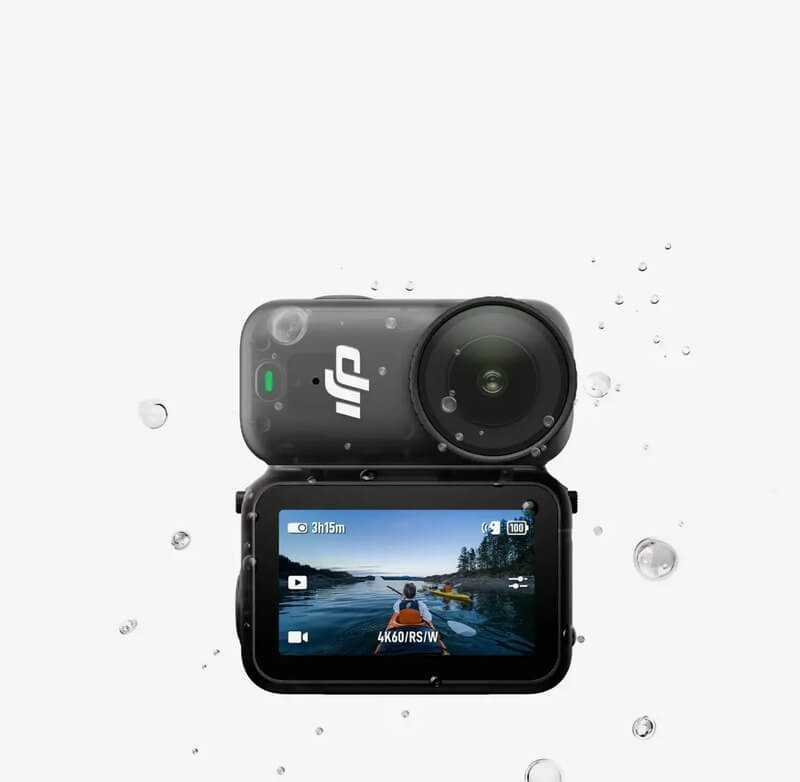 camera etansa la apa 10m accesorii magnetice lanyard si hat clip dji osmo nano