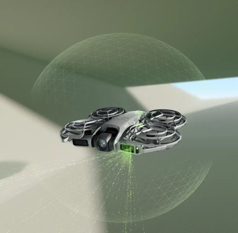 sistem detectie omnidirectionala obstacole lidar si protectie elici dji neo 2