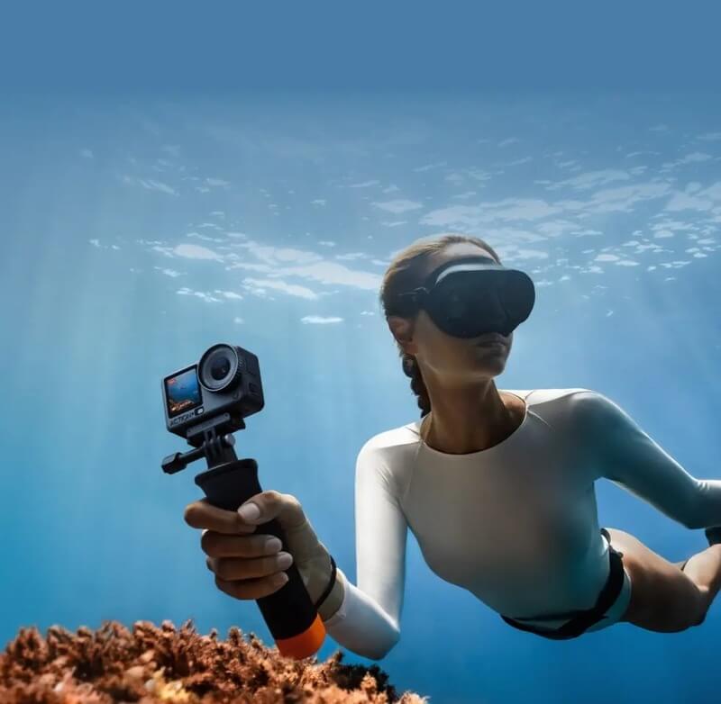 rezistenta sub apa 20 metri caseless si senzor temperatura culoare dji osmo action 6