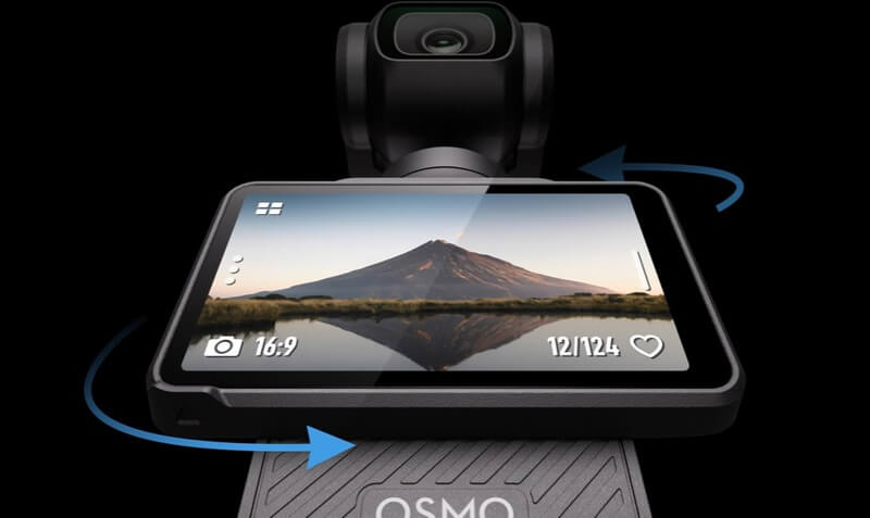 ecran tactil rotativ oled de 2 inchi filmare verticala nativa 9 16 dji osmo pocket 3