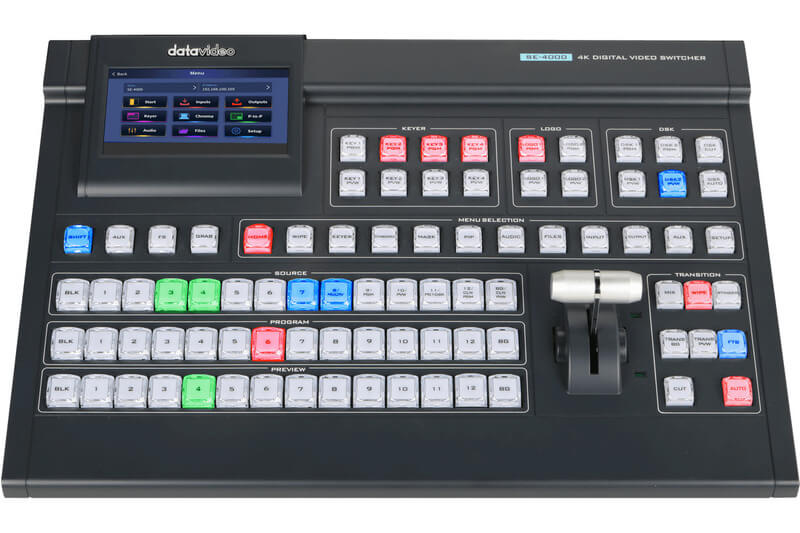 datavideo se-4000 uhd 4k video switcher 12g-sdi hdmi 2.0 broadcast quality