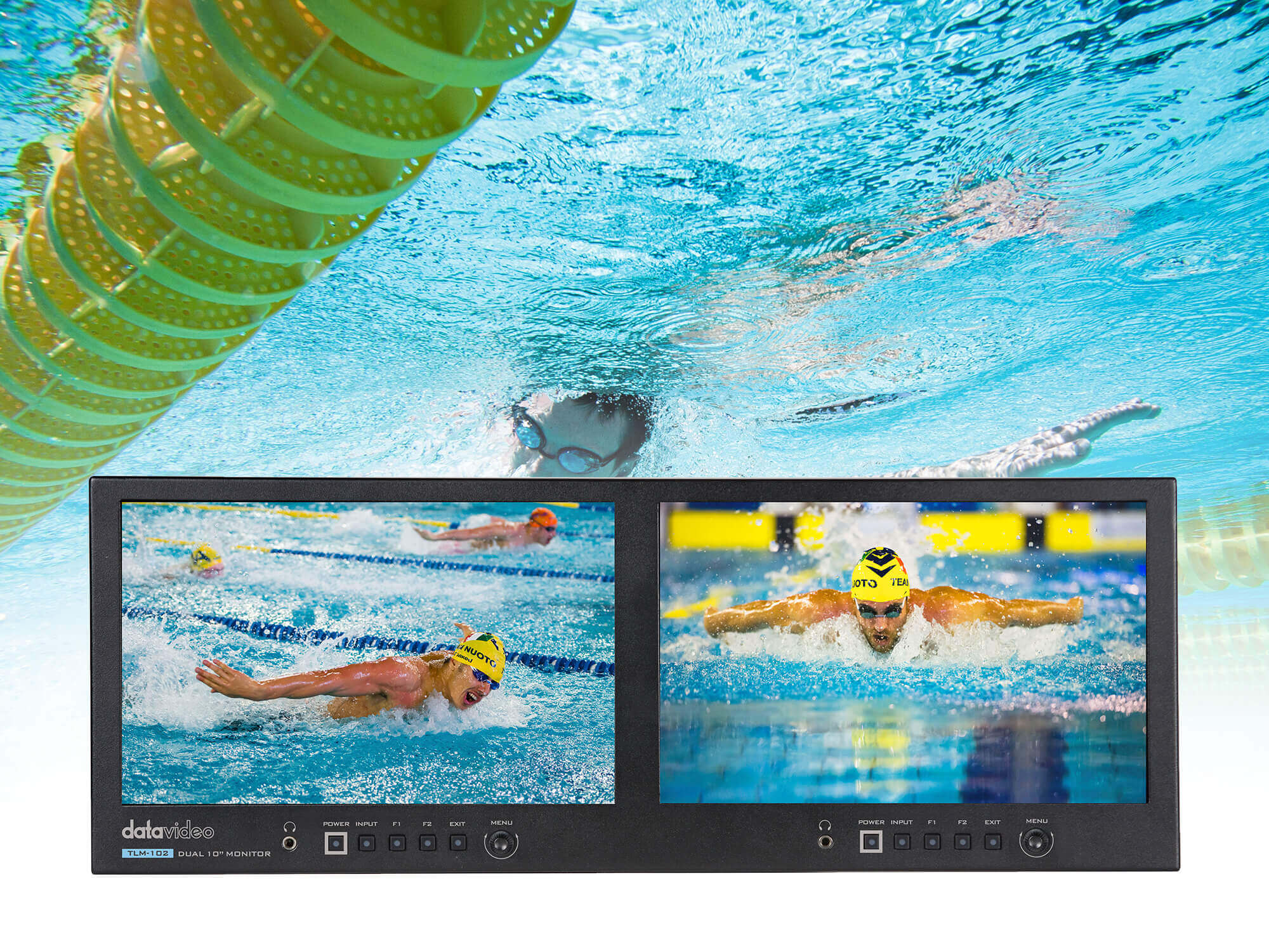 monitor datavideo tlm-102 dual 10.1 inch rackmount 4ru sdi hdmi cross conversion