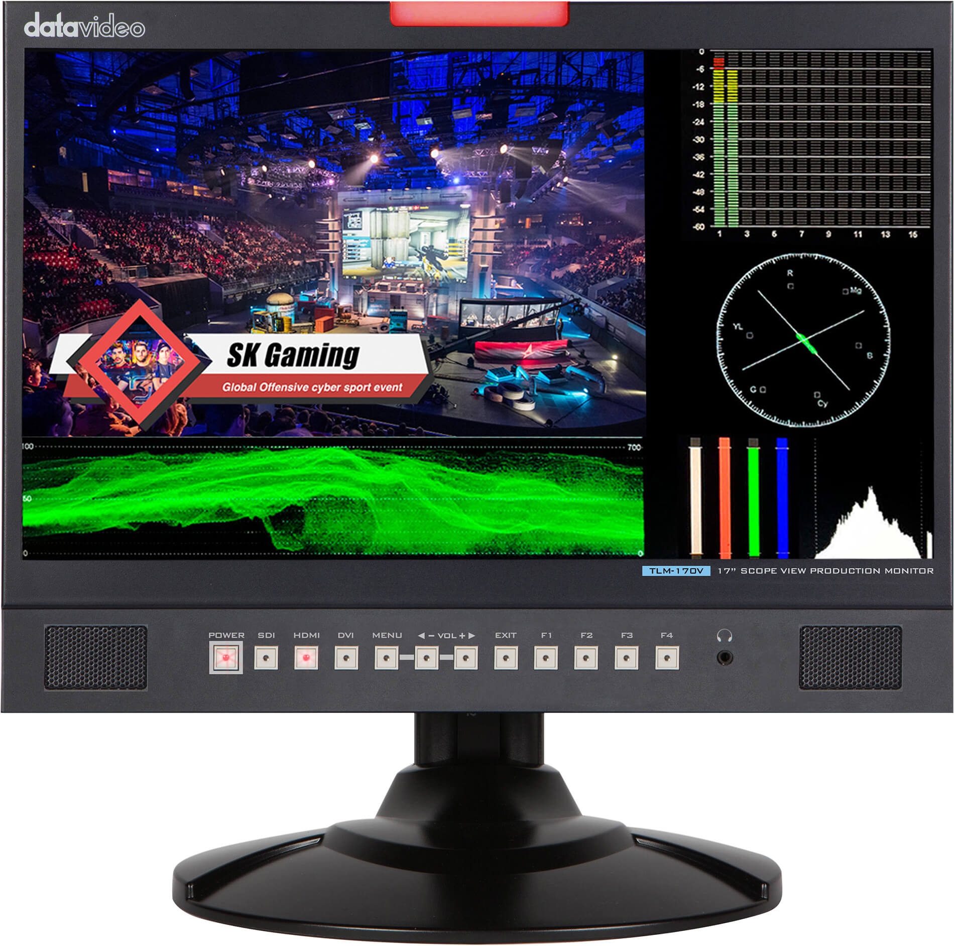 monitor datavideo tlm-170v broadcast desktop full hd sdi hdmi scopeview