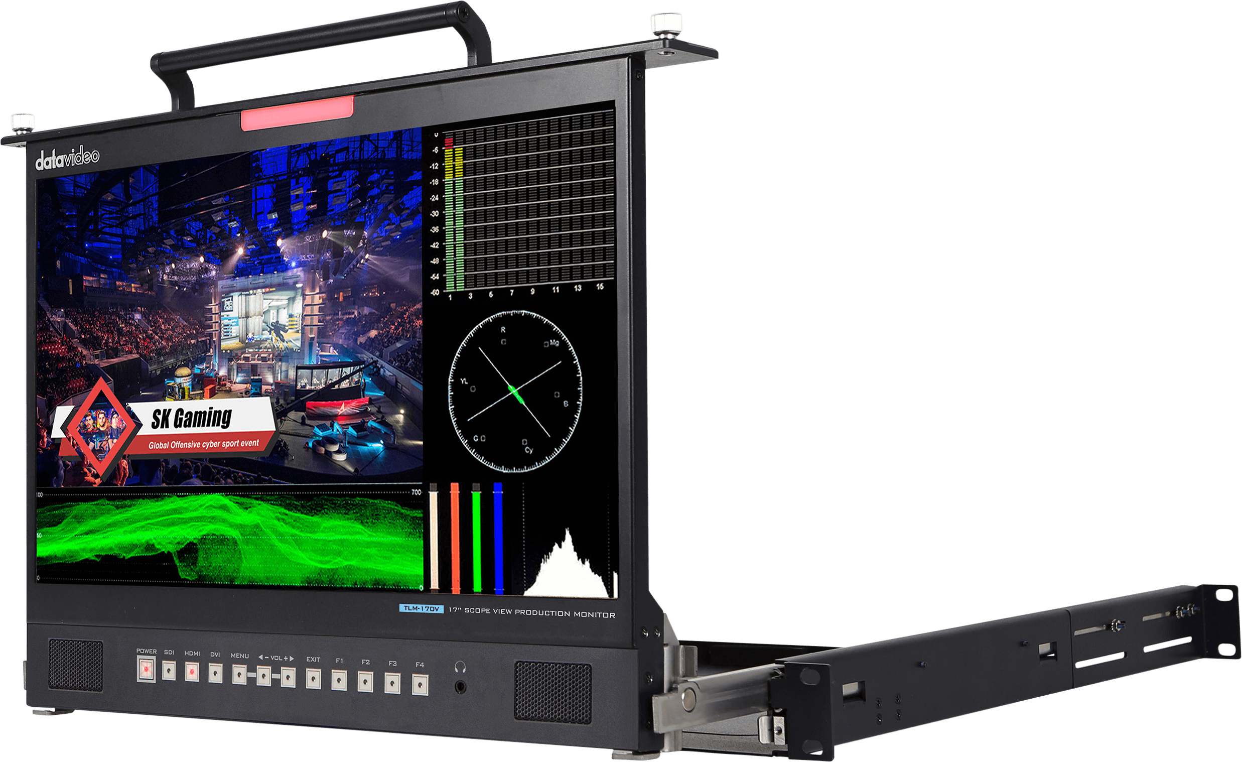 panou spate datavideo tlm-170vm conexiuni sdi hdmi cross conversion