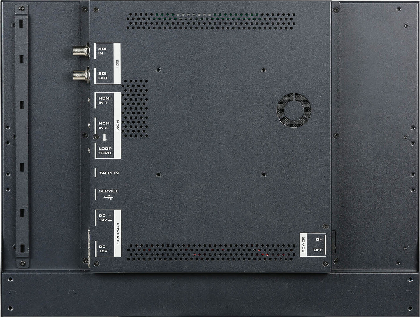 porturi spate datavideo tlm-170f 12g-sdi hdmi loop monitor regie