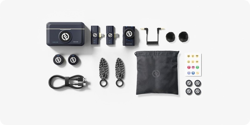 mod inregistrare mono stereo functia playback si accesorii kit complet hollyland lark m2 combo