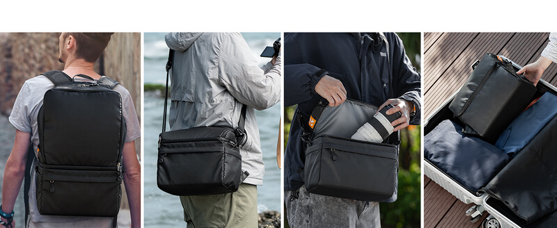 rucsac foto pliabil k&f concept alpha 22l urban wander 03 design 2-way negru
