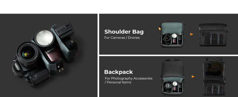 rucsac k&f concept alpha 22l pliabil protectie socuri si material impermeabil