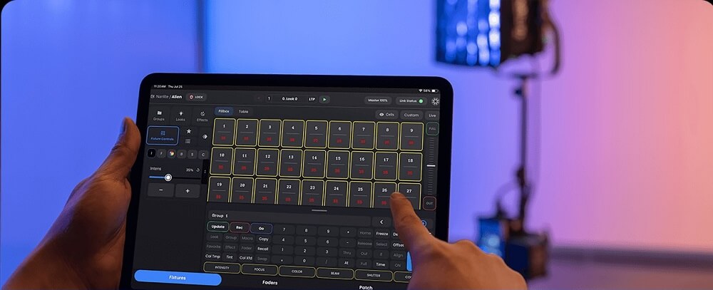 panou led profesional crmx wireless control