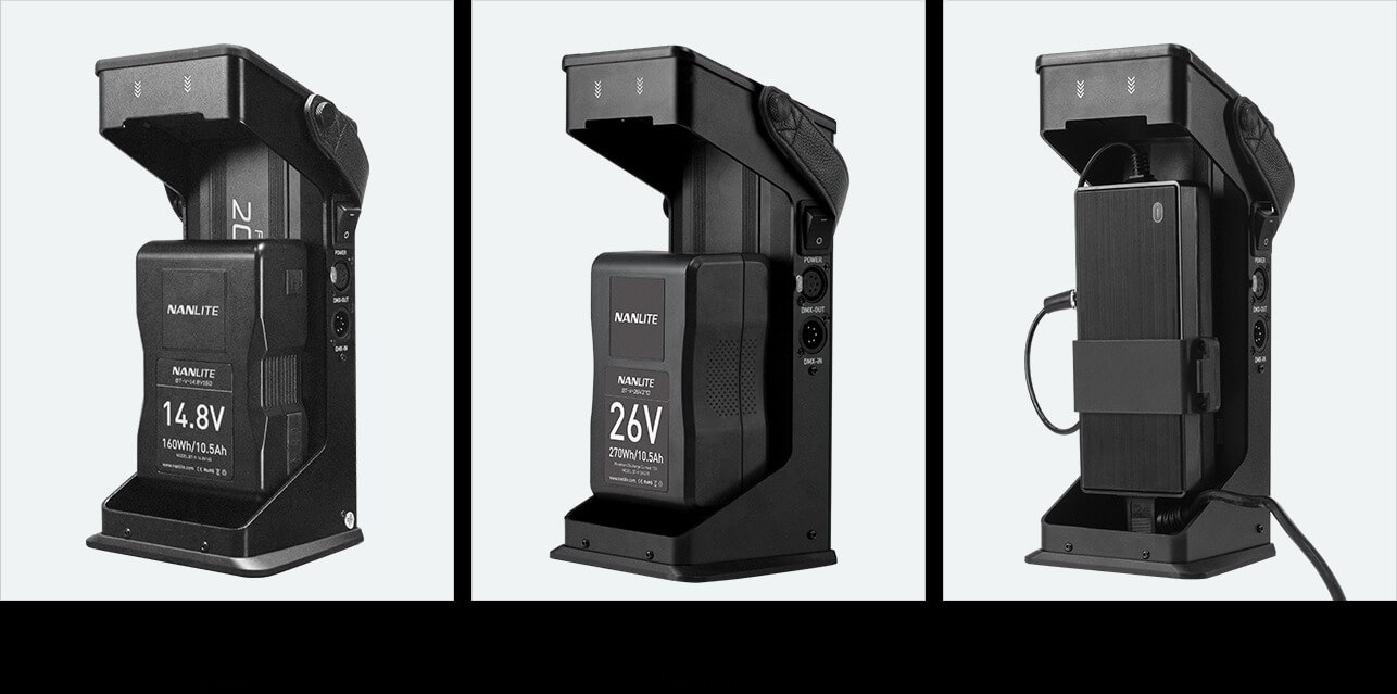 unitate control nanlite forza 200 si slot baterie v-mount
