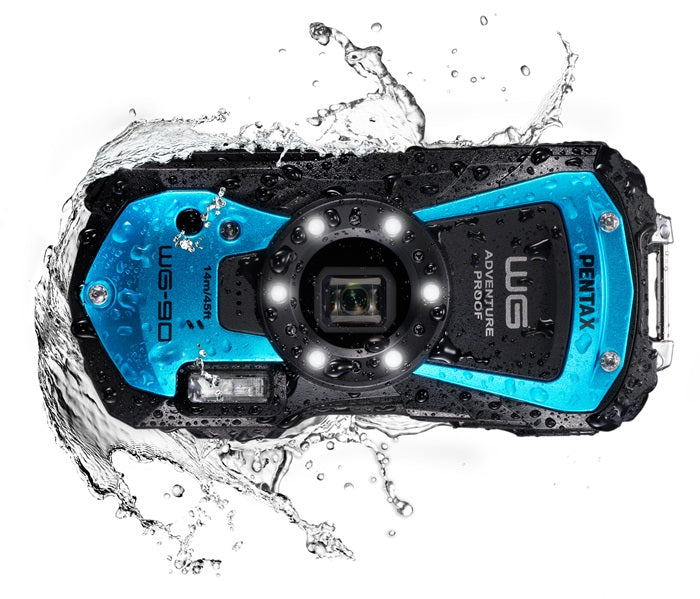 aparat foto compact rezistent la apa pentax wg-90 blue subacvatic 14 m