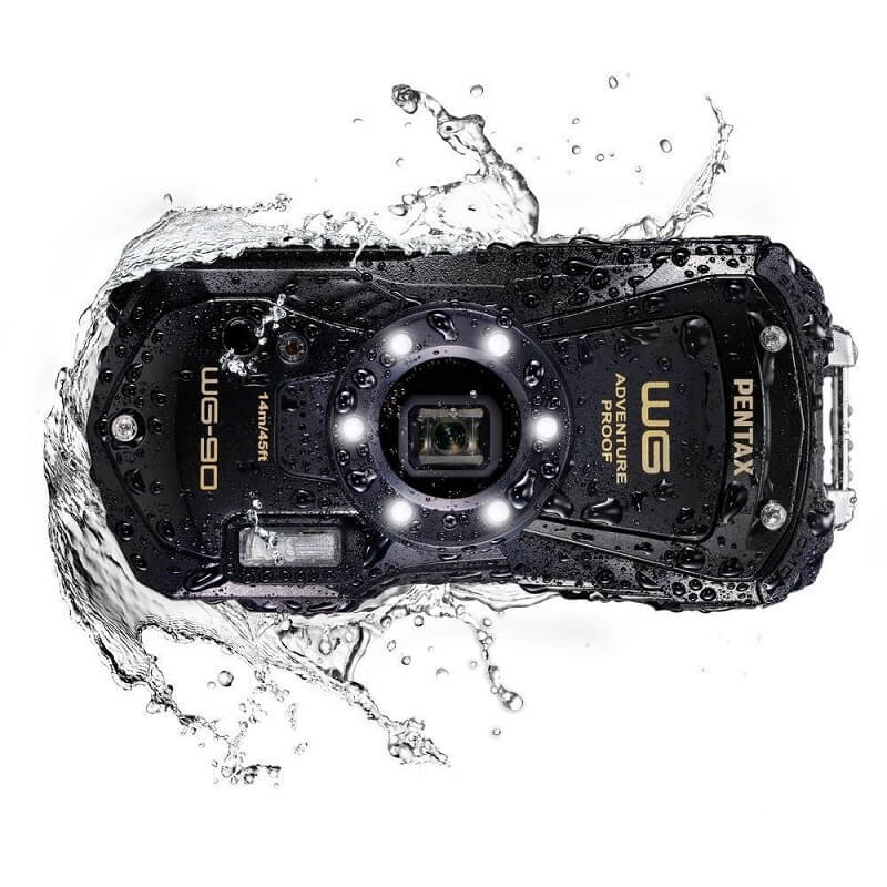 aparat foto compact rezistent la apa pentax wg-90 black subacvatic 14 m