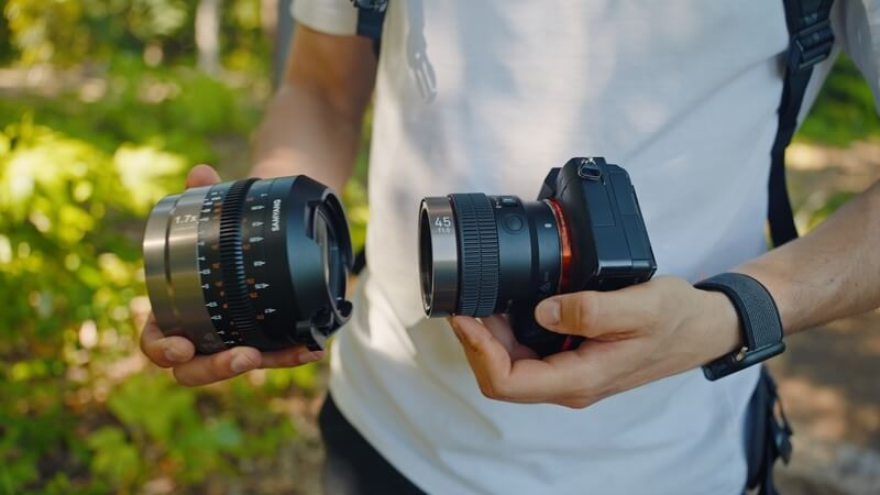 adaptor anamorfic samyang v-af 1.7x squeeze ratio amber flare montura baioneta