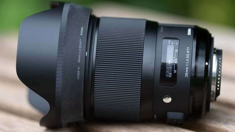 obiectiv sigma 28mm f1.4 dg hsm art sony e mount full frame 17 elemente