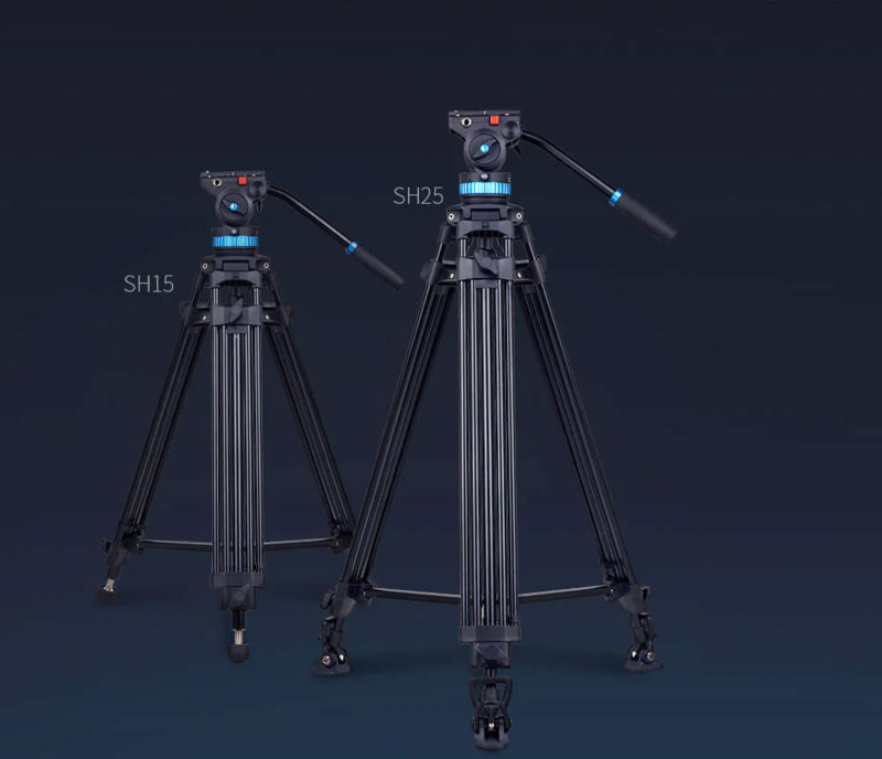 trepied video sirui sh-25 cap fluid bol 75mm aluminiu inaltime 190cm sarcina 10kg