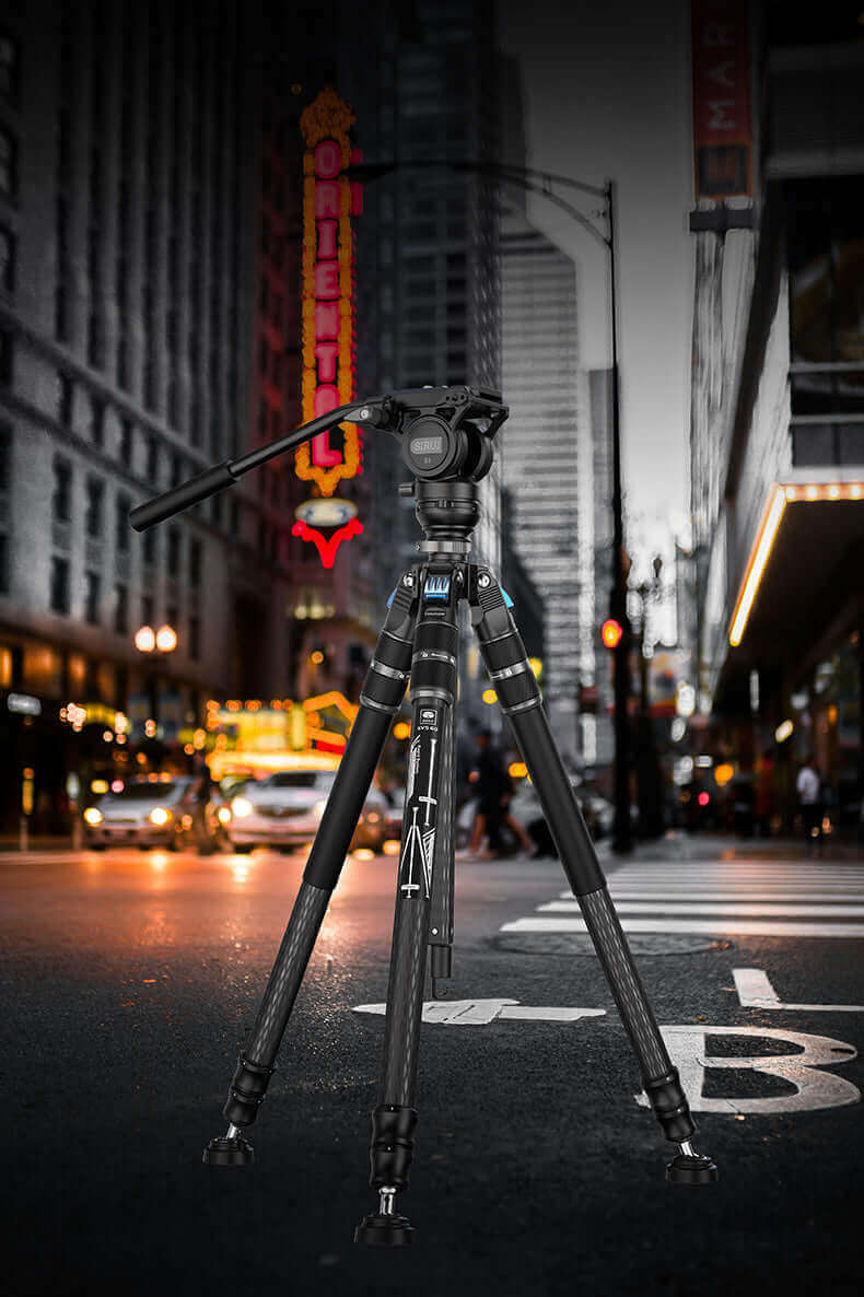 sirui svs60 s3 carbon video tripod kit one step height adjustment rapid system setup profesional