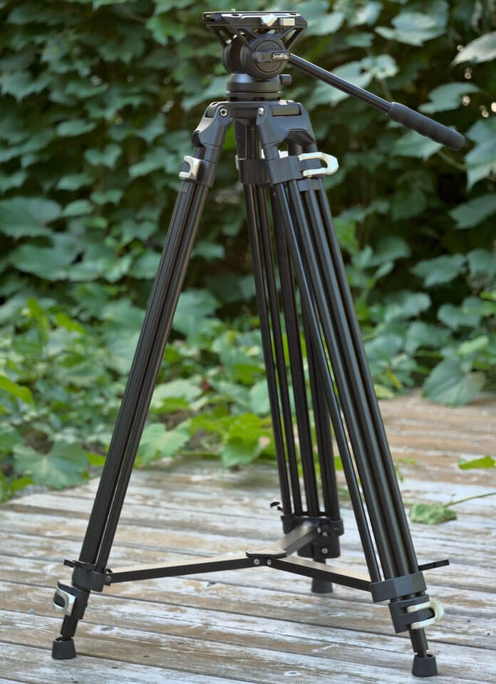 smallrig ad-01 3751 heavy-duty video tripod kit aluminiu inaltime 186cm cap fluid setup profesional