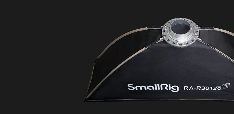 setup studio smallrig rc 220b cu softbox rectangular ra-r6090 grid instalat