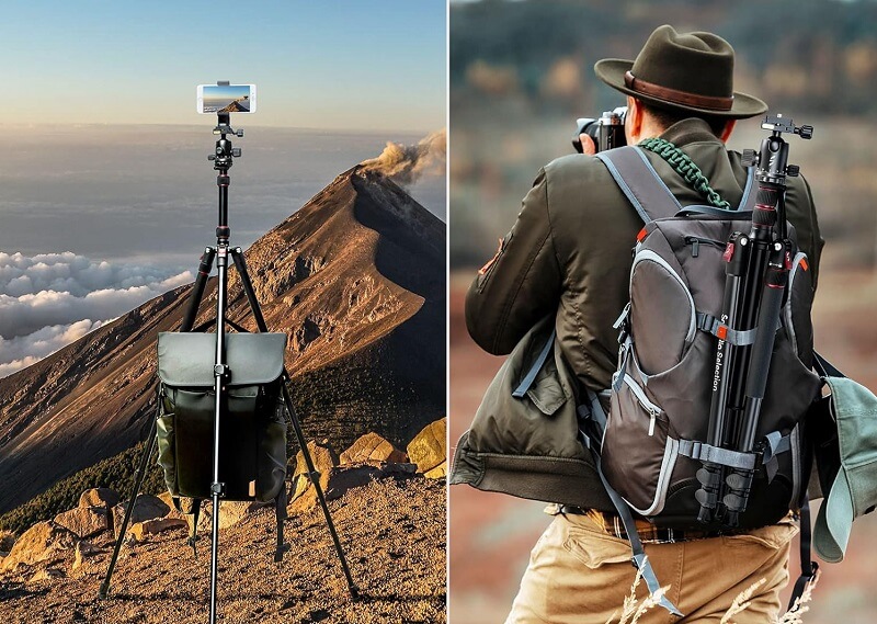 smallrig ct-10 3935 aluminum camera tripod trepied foto video aluminiu 180cm cap bila profesional