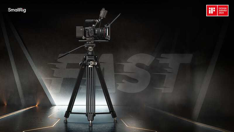 smallrig ad-80 freeblazer aluminium video tripod kit 4163 cap fluid inaltime 191cm setup profesional