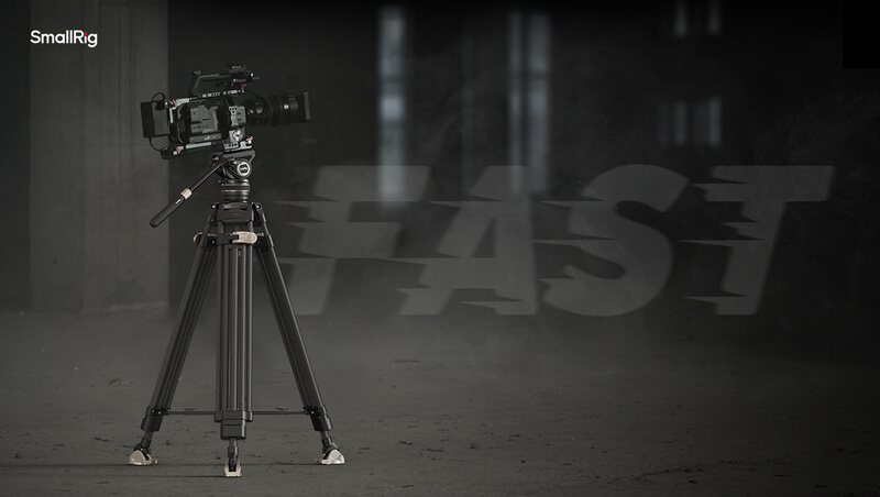 smallrig 4167 freeblazer heavy-duty carbon video tripod picioare trepied carbon profesional sarcina 25kg