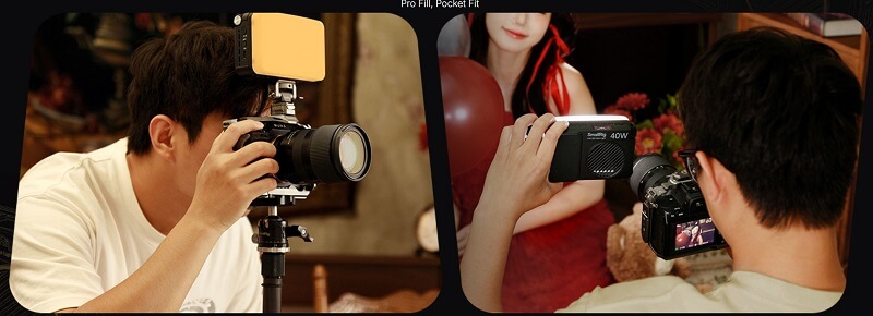 lampa video mini led rgbww smallrig rm 40c 40w portabila