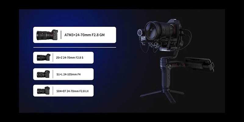 detaliu mod sling zhiyun weebill s filmare unghi jos ergonomie