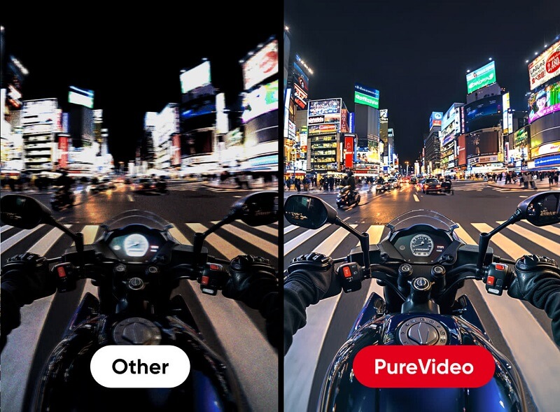 mod nocturn purevideo asistat de chip dual ai imagini curate in lumina slaba insta360 ace pro 2