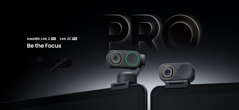 camera web profesionala 4k insta360 link 2 pro urmarire ai gimbal mecanic