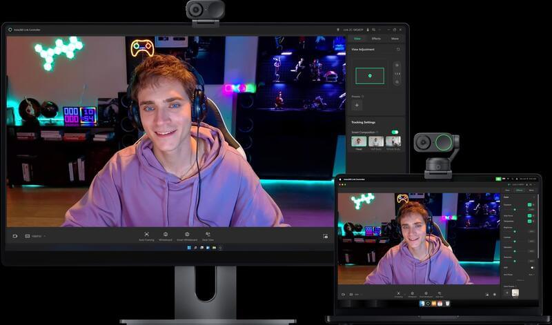 integrare elgato stream deck si mod portrait vertical nativ 4k insta360 link 2 pro