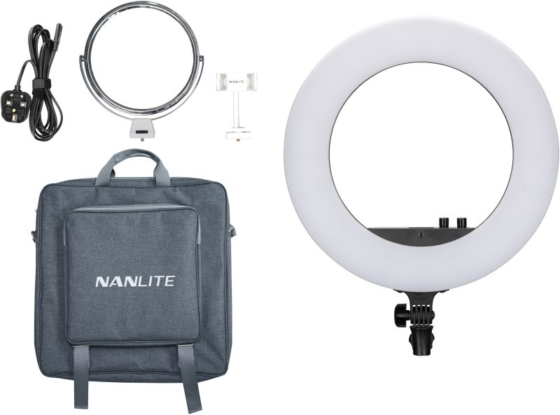 Nanlite Halo18 LED Ring Light, 45.7 cm, Bi-Color, CRI 95, TLCI 93, 2700K-6500K, Suport 5/8 Inch