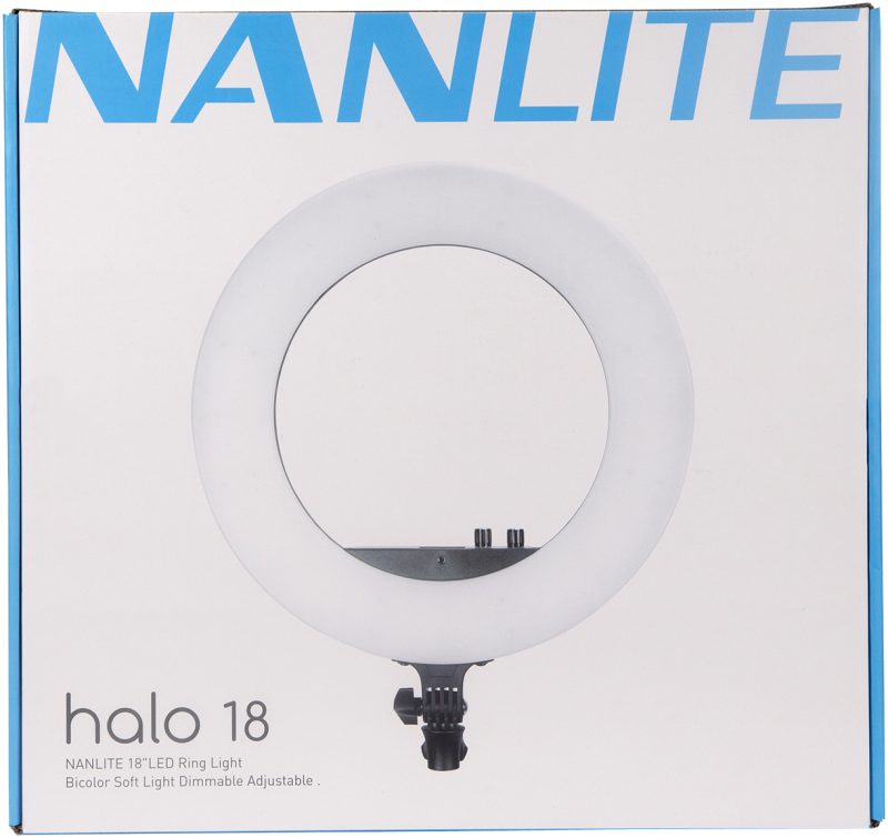 Nanlite Halo18 LED Ring Light, 45.7 cm, Bi-Color, CRI 95, TLCI 93, 2700K-6500K, Suport 5/8 Inch