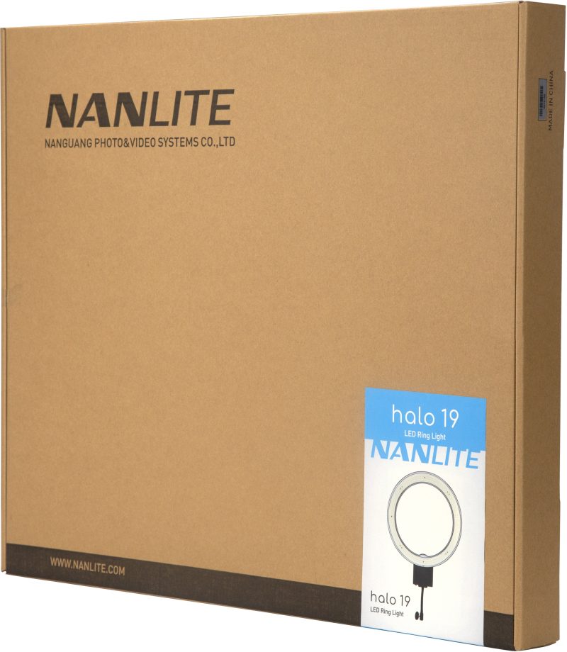 Nanlite Halo19 Lumina Inelara LED, Diametru 19 Inch, CRI 95, TLCI 93, 5600K, 3850 Lumeni, Difuzor de Panza