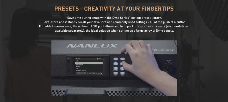 Nanlux Dyno 650C 650W LED Soft Panel, CCT 2700K-20000K, CRI 95, Control DMX/Bluetooth/WiFi, Dimming 0-100%