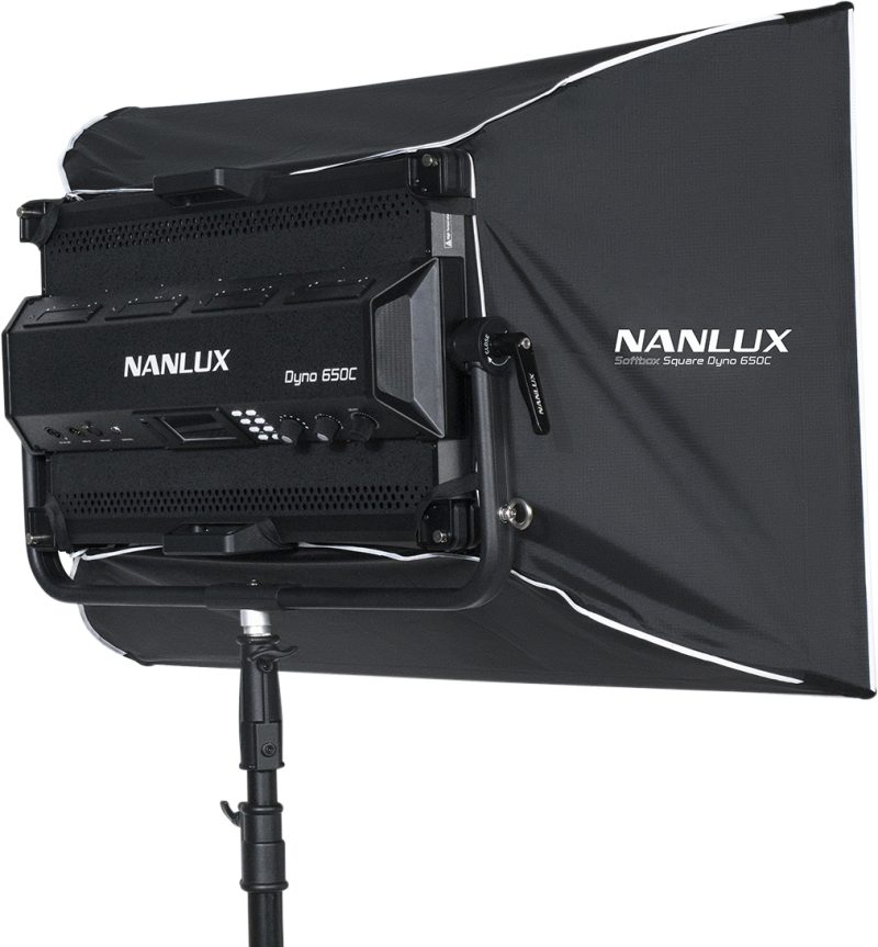 NANLUX Softbox Dreptunghiular cu Eggcrate pentru Dyno 650C, Dimensiuni 1200x800x350mm, Greutate 2.3kg, Interior Argintiu