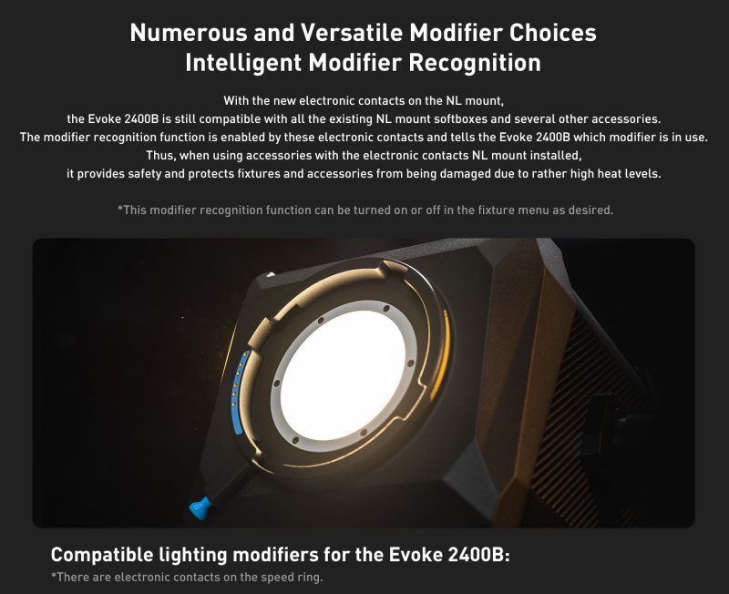 NANLUX Evoke 2400B Spot Light, Flight Case, Reflector 45 grade, Putere 2400W, CCT 2700K-6500K, IP55
