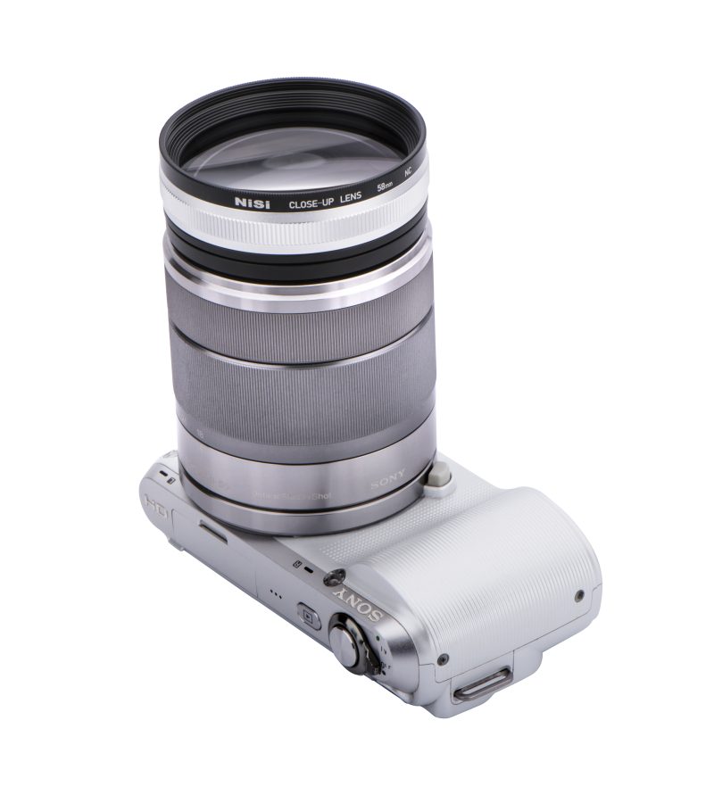 NiSi Close Up Lens Kit NC 58mm, Obiectiv Macro Aditional, Marire +5 Dioptrii, Filet 58mm, Adaptoare 49mm si 52mm Incluse