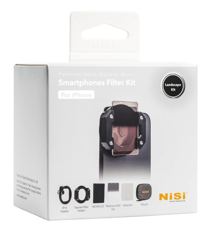 NiSi IP-A Landscape Kit pentru iPhone, Suport Filtre, Polarizator HD, Filtru GND8 3 Stop, Filtru ND64 6 Stop