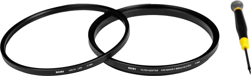 NiSi Filtru UHD UV L395, Pentru Nikkor Z 800mm F6.3 VR S, Constructie Extensibila Brevetata, Strat UV Cut, Rezistent la Apa